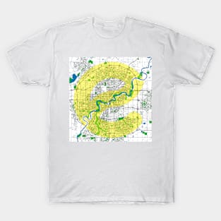 Edmonton Street, River and Park Map T-Shirt